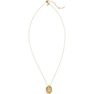 Wasserfeste Halskette mit langem Knotenanhänger für Damen, Damen, size: regular, Grau, Messing, by Lands' End