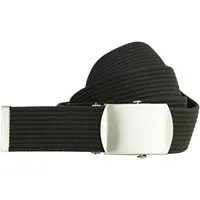 shenky Stoffgürtel Herrengürtel schwarz XXL Länge 4cm Breite Gürtel (silberne Schnalle, langer Gürtel)