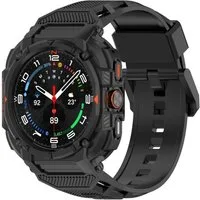 Wigento Smartwatch-Armband Für Samsung Galaxy Watch Ultra 47mm TPU Hülle integriertem Armband, Integrierte TPU-Hülle mit Schnellverschluss-Armband
