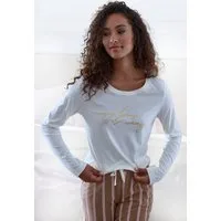 LASCANA Pyjamaoberteil mit Folienprint