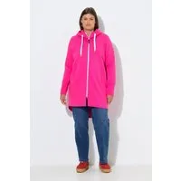 Laurasøn Sweatjacke Sweatjacke lang geschnitten Kapuze Langarm