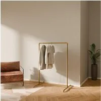pamo. design Kleiderständer Kleiderständer LAS gold - freistehende Garderobe, kratzfeste & platzsparende Kleiderstange, stabil, einfache Montage