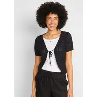 bonprix Bolero figurbetonte Slim fit Schnittform, feines Ajour-Strickmuster