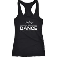 MoonWorks Tanktop Damen Tanktop Tank Top Party-Shirt shut up and dance Party Feiern