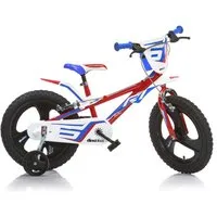 Dino Bikes Kinderfahrrad 16" Pro Cross Kinderfahrrad Jungen stabiler Stahl-Rahmen Stützräder, 1 Gang, mit Stützrädern, Frontschild und coolen Schutzblechen