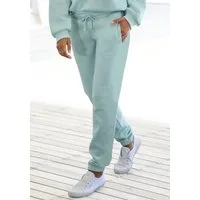 LASCANA Sweathose Loungehose mit seitlichen Taschen und Logostickerei, Loungewear