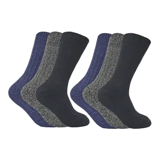6er-Pack Herren Dicke Warme Wollmischung Wandersocken