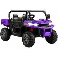 KOMFOTTEU Elektro-Kinderauto 2-Sitzer, mit Slow-Start-Funktion & Sicherheitsgurt