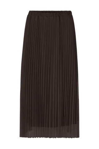 Rich & Royal - Tulle Plisse Skirt dark chocolate - Gr. - 40