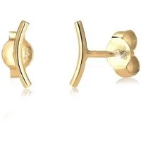 Elli Paar Ohrstecker Bogen Geo Trend Minimal 925 Silber, Geo