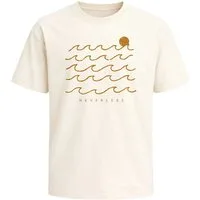 Neverless Oversize-Shirt Herren T-Shirt - Wellen Sonne - Printshirt Oversized Relaxed Fit mit Print