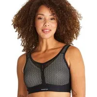 Swegmark of Sweden Sport-BH Net Impact Force - 100155 - Schwarz mit nahtlosen Cups