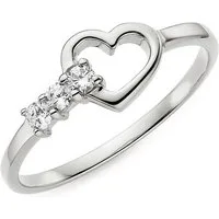 Aniston JEWELRY & WATCHES Fingerring Schmuck Geschenk Silbering mit Herzchen, mit Zirkonia (synth)