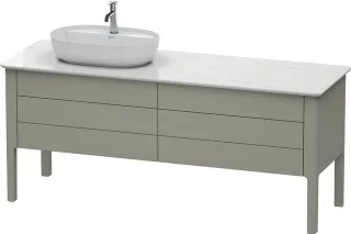 Duravit Luv Konsolenwaschtischunterbau bodenstehend Stein Grau Seidenmatt 1733x570x743 mm - LU9568L9 LU9568L9292