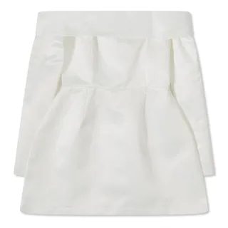 Odd Muse - Minikleid für Damen, Schulterfrei, Satin (Weiß)