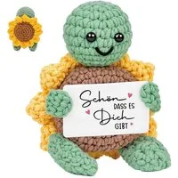 LuxusKollektion Plüschfigur Schildkröte Geschenk Glücksbringer Dankeschön Sonnenblume 01