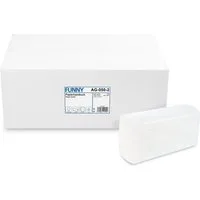 Funny Papierhandtuch Zellstoff hochweiß, 2-lagig, 20,5 x 24 cm, 3.750 Blatt, ZZ/V Falz
