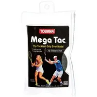 Tourna Grip Europe GbR Griffband Overgrip Mega Tac (extreme Griffigkeit, haltbar, breit) schwarz 10er
