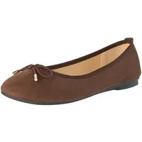 Day Vine Damen Ballerinas mit Schleife – flache Schlupfschuhe mit runder Spitze Ballerina