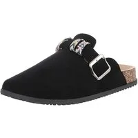 Ital-Design Damen Mules Freizeit Pantolette (88828360) Flach Pantoletten in Schwarz