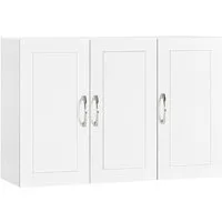 SoBuy Hängeschrank FRG231-L Badezimmerschrank Wandschrank Küchenschrank, mit 3 Türen, Bad, Küche