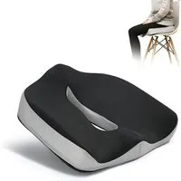 HEYHIPPO Sitzkissen Memory-Foam Sitzkissen 45×38×13/7 cm, ergonomisch für Büro & Gaming, Orthopädisches Sitzkissen Atmungsaktive Polsterung Lindert Müdigkeit