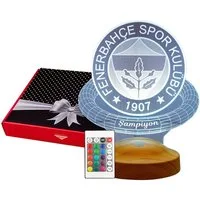 Geschenkelampe LED Nachttischlampe Fenerbahce Fanartikel 3D Nachtlicht Geburtstagsgeschenk, Leuchte 7 Farben fest integriert, Fußball, Geschenk für Fenerbahce Fans