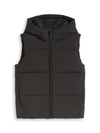 tom tailor kids - Puffer-Weste mit Kapuze Coal Mine Grey - Gr. - 134