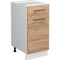 Vicco Unterschrank Fame-Line, Goldkraft Eiche/Weiß, 40 cm ohne Arbeitsplatte (1-St)