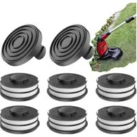 SURFOU Fadenspule 6 Stück Fadenspule Passend mit Spulendeckel Φ1.6mm 10m Nylon Spulen, Ersatzspule für EINHELL ALDIGARDENLINE HOFER Rasentrimmer