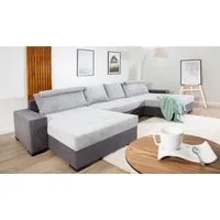 COLLECTION AB Wohnlandschaft Josy XXXL-Relax U-Form, B: 352 cm, Bettfunktion, Bettkasten & 2 Nackenkissen, Federkern