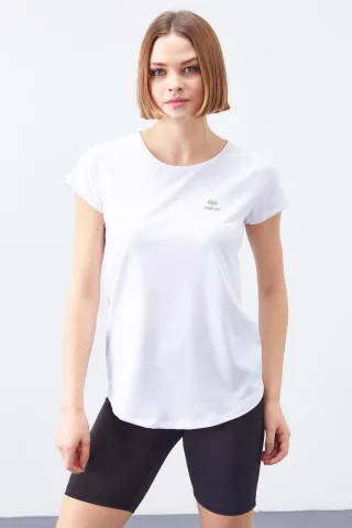 Damen T-Shirt mit kurzem Arm und Rundhalsausschnitt