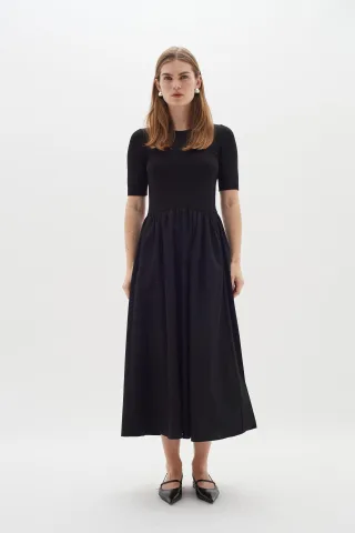 Kleid Gerade Passform Blac