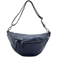 FLORENCE Gürteltasche Florence Echtleder Gürteltasche extragroß (Gürteltasche, Gürteltasche), Damen Tasche Echtes Leder blau, Made-In Italy