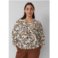s.Oliver Langarmbluse Bluse Strukturierte Viskosemix-Bluse mit All-over-Print