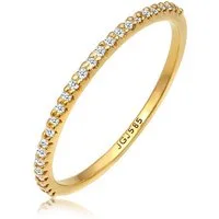 Elli DIAMONDS Diamantring Memoire Diamanten Brillantschliff (0.125 ct) 585 Gelbgold