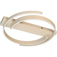 FISCHER & HONSEL LED Deckenleuchte CIRCLY, Sandbraun, Metall, mit Fernbedienung, Anpassung der Farbtemperatur, Dimmfunktion, LED fest integriert, Extra-Warmweiß, Neutralweiß, Tageslichtweiß, Ø 56 x H 9 cm