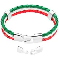 Taffstyle Armband Fanartikel Länderflagge geflochten Sport Accessoire 19–21 cm (Geflochtenes Fanarmband in Länderfarben für Sportevents & Alltag), EM WM Länderflagge Flagge Handball Eishockey Basketball Fussball