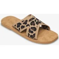 Roxy ANDREYA LEO Sandale Pantolette, Sommerschuh mit Leo-Muster