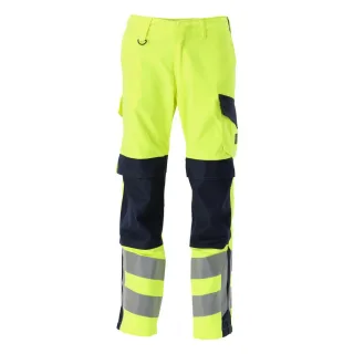 MASCOT Arbon Hose mit Knietaschen MULTISAFE Hi-vis Gelb / Schwarzblau 47 - 13879-216-17010-90C47