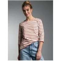Trigema T-Shirt TRIGEMA 3/4 Arm T Shirt mit Ringelmuster "Sail" (1-tlg)