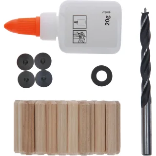 Bosch Holzdübel-Set, 27-teilig, 10 mm, 40 mm - 2607000542