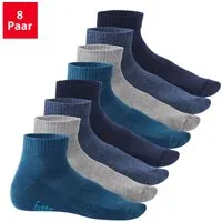Footstar Kurzsocken Damen & Herren Kurzschaft Socken Frottee-Sohle (8 Paar)