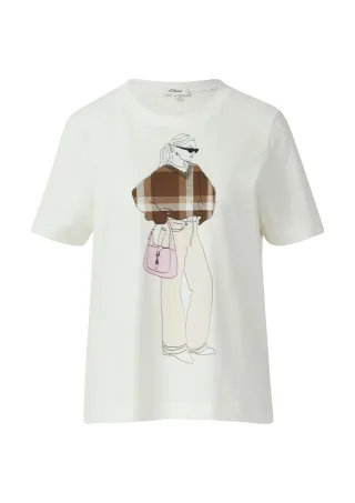 s.Oliver - T-Shirt creme - Gr. - 42