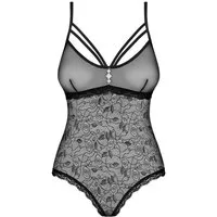 Obsessive Body Offener Body schwarz Dessous Open Teddy transparent