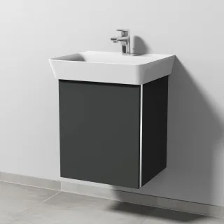 Sanipa 3way Waschtischunterbau zu Ideal Standard Connect Air Cube Waschtisch mit 1 Tür, Graphit-Matt BP6451B