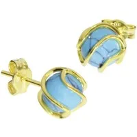 OSTSEE-SCHMUCK Paar Ohrstecker Ostsee-Schmuck Ohrstecker Goldkäfig Ohrstecker Goldkäfig (2-tlg)