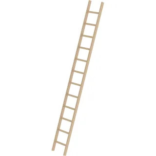 Munk Sprossen-Anlegeleiter Holz ohne Traverse - 033112
