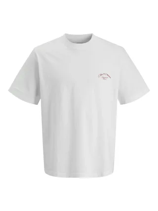 JACK&JONES - JORMONTAUK PHOTO BACK TEE SS CN Bright White - Gr. - S