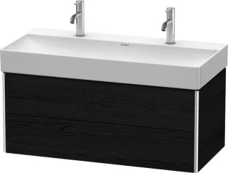 Duravit XSquare Waschtischunterbau wandhängend Eiche Schwarz Matt 984x460x397 mm - XS416301616 XS416301616